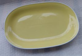 RÖSSLER Große Gelbe Platte 32x20,5cm -J08