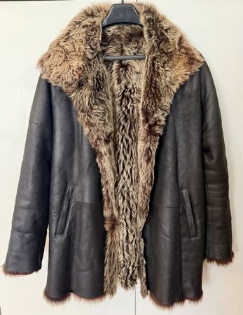 Lamm od. Nappa Ledermantel / Shearling / Mantel / Mode
