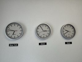 Set mit 3 Wanduhren