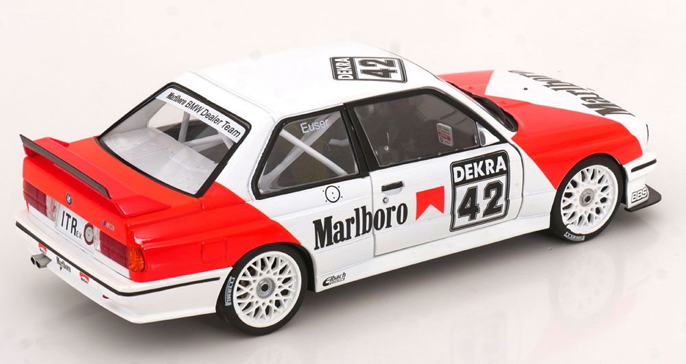 BMW Modellini d'auto: BMW M3 E30 #42 ZOLDER 1991 EUSER 1:18 WERK83 – Nuovo e nell'imballaggio originale da Suhr venduto da Moebelsiralfred 1