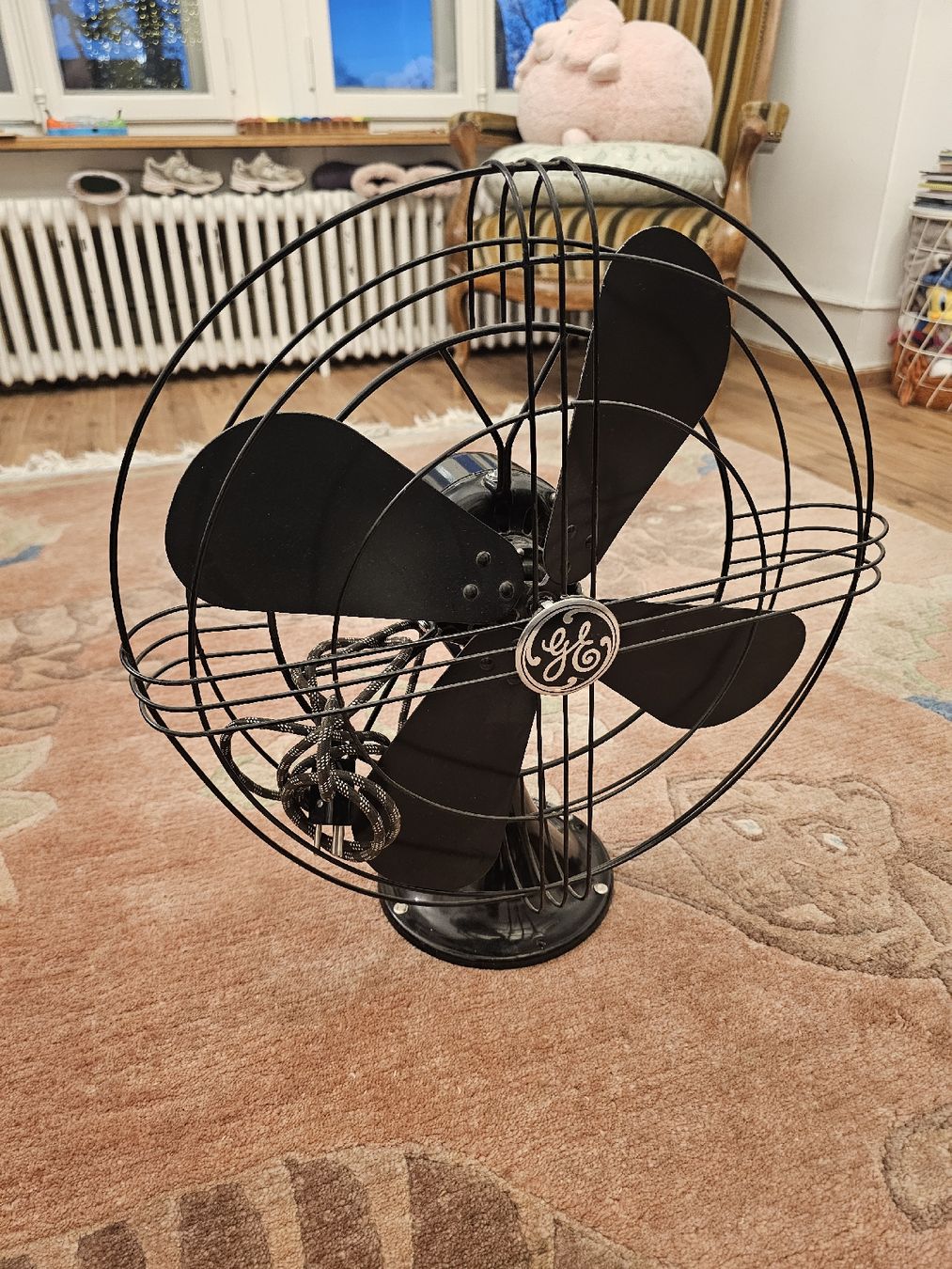 Ventilatori: General Electric Ventilator, Vintage, Schwarz – Usato da Bern venduto da dosty