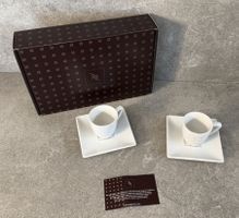 NESPRESSO Set, 2 x Espresso Tassen + 2 x Untertasse in weiss