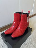 RAID Chelsea Boots Kroko-Optik Gr. 39 - rot