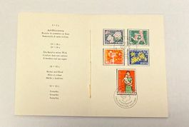 CH Pro Juventute  Briefmarkenheftchen Satz 1962