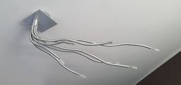 Lampe de plafond design argentée, parfait état!