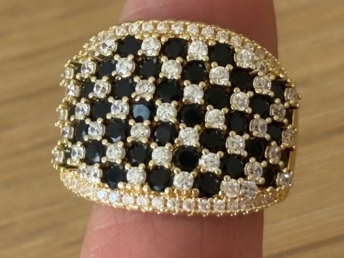 Anelli: Luxus Elegante Gr.18/8 Ring Farbe: Gold/blau – Nuovo (secondo la descrizione) da Biel-Bienne venduto da Roserosse13 7