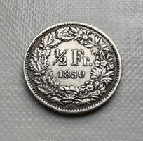 1850 50 Rappen Silber ss-vz