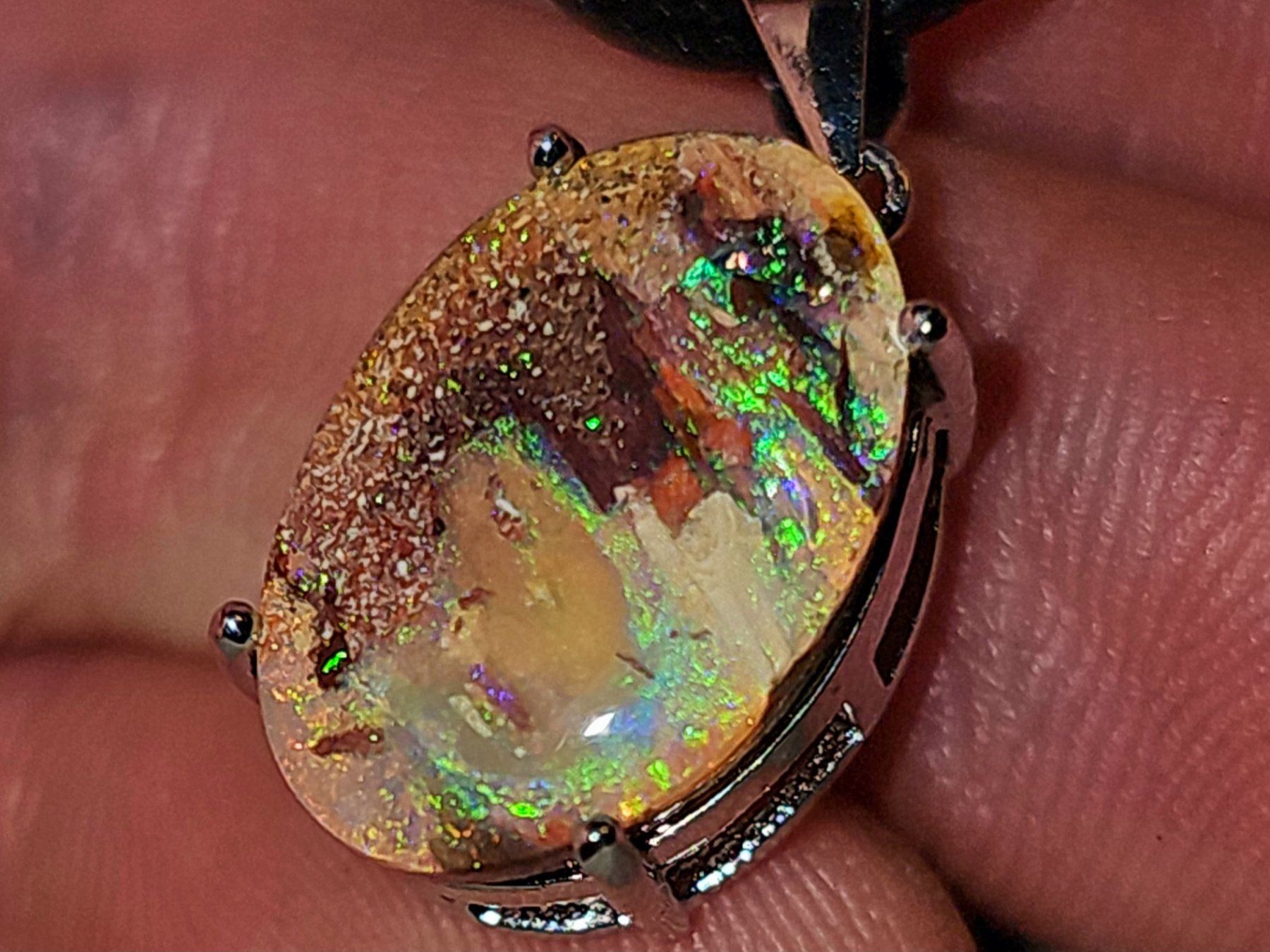 Pietre preziose: Australischer Boulder Opal Silber-Anhänger – Nuovo e nell'imballaggio originale da Uerkheim venduto da Winwinner 2