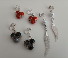 3 Paar Ohrclips Handarbeit