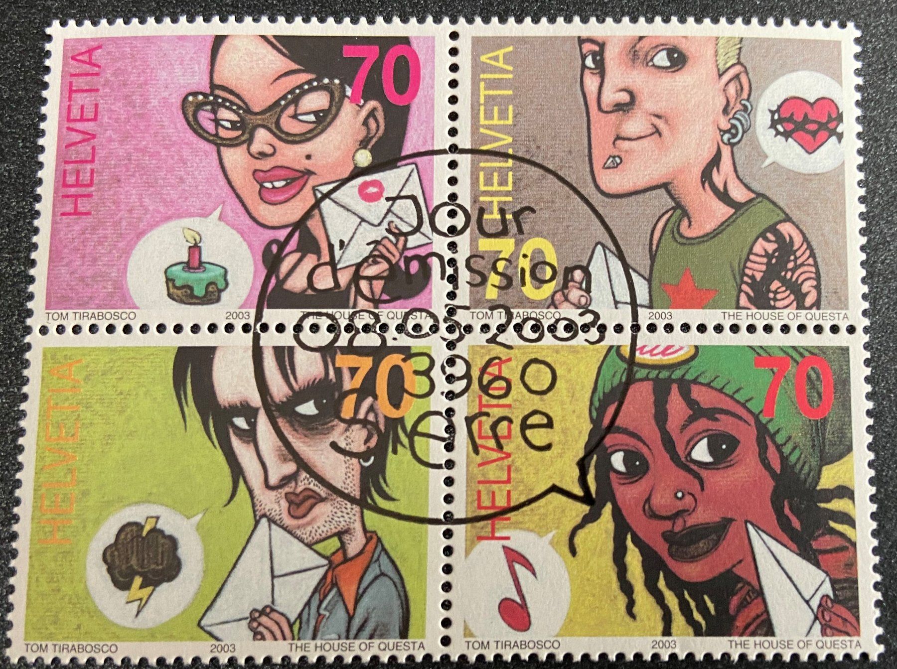 Alle Briefmarken: ET Freimarke   4er Blocks 2002 / 2003 – Gebraucht aus Böckten von Hansi36 5
