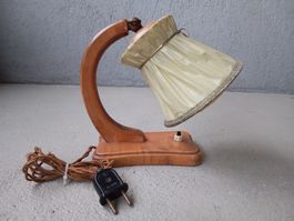Vintage Lampe aus Holz 19cm