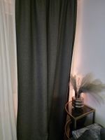 Pfister Curtain Dark Grey Fabric Pleated Style 2 pieces