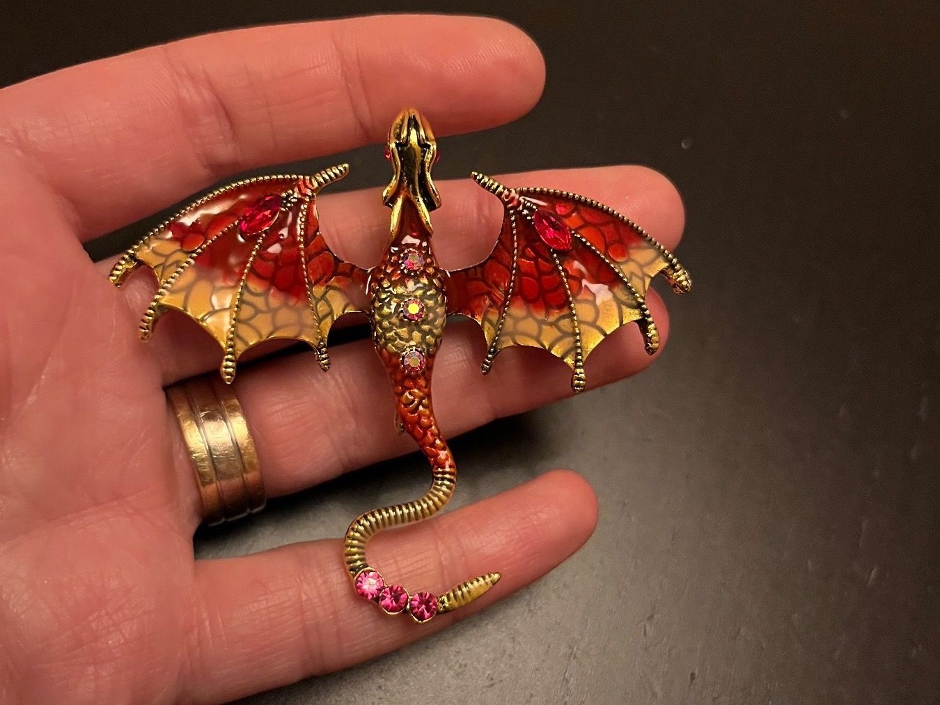 Broschen & Nadeln: Brosche Drache – Neu (gemäss Beschreibung) aus Gams von Mariawicca 2