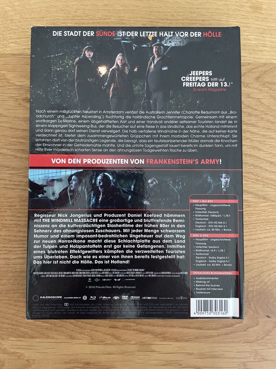 Tous les DVDs: The Windmill Massacre Mediabook BluRay – D'occasion à Hagendorn par masterchieff 1