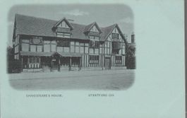 old UK Postcard STRATTFORD O/A SHAKESPEARY HOUSE  B. & D. ak