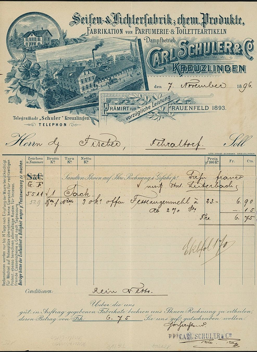 Cartoline postali: TG Kreuzlingen - Litho – Usato da Schindellegi venduto da leecollect 1