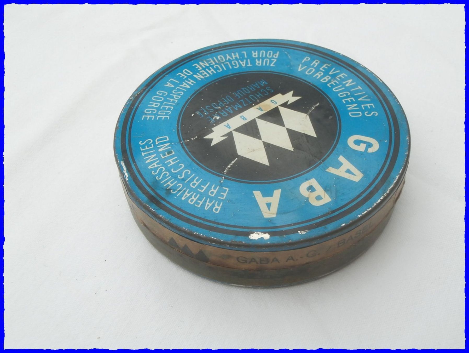 Barattoli: alte Blechdose "GABA" - 50er-Jahre - DM 10 cm – Usato da Worblaufen venduto da Re_mo81 2
