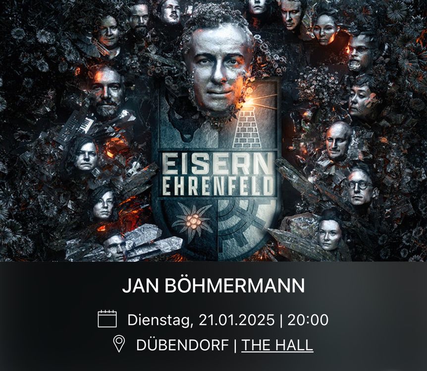 2 Tickets für Jan Böhmermann, 21.Jan 2025 in THE HALL (Neu und ...