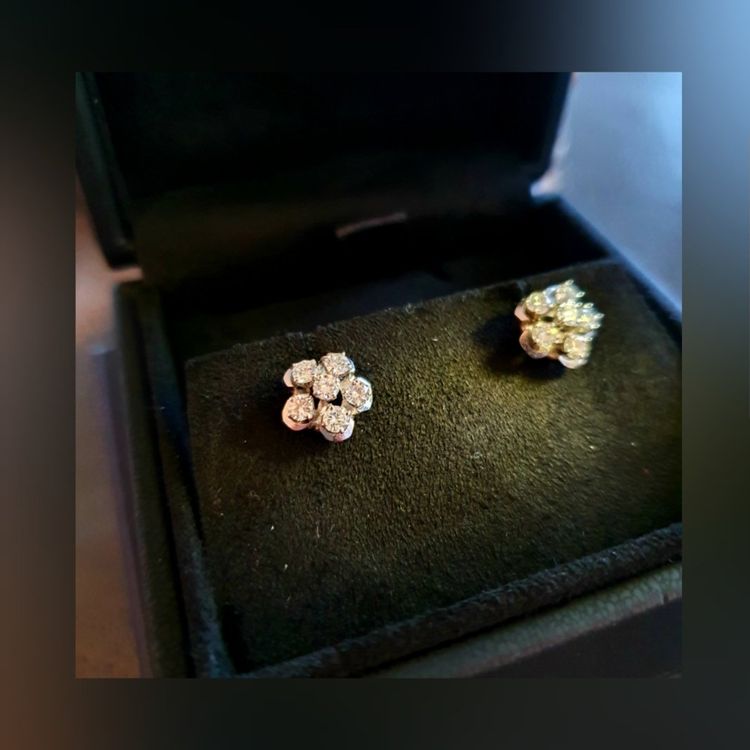 Schwarze Diamanten Ohrringe In 750er Weißgold | GV