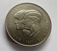 UK Gedenkmünze Hochzeit von Prinz Charles & Lady Diana 1981