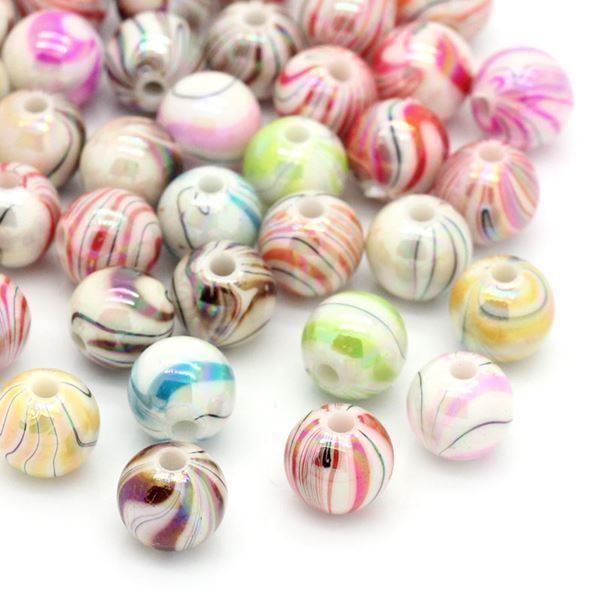 Perle (finte): 30 ACRYL PERLEN - BASTELN - 8mm - BASTELPERLE – Nuovo e nell'imballaggio originale da Kriens venduto da swissgadget 3