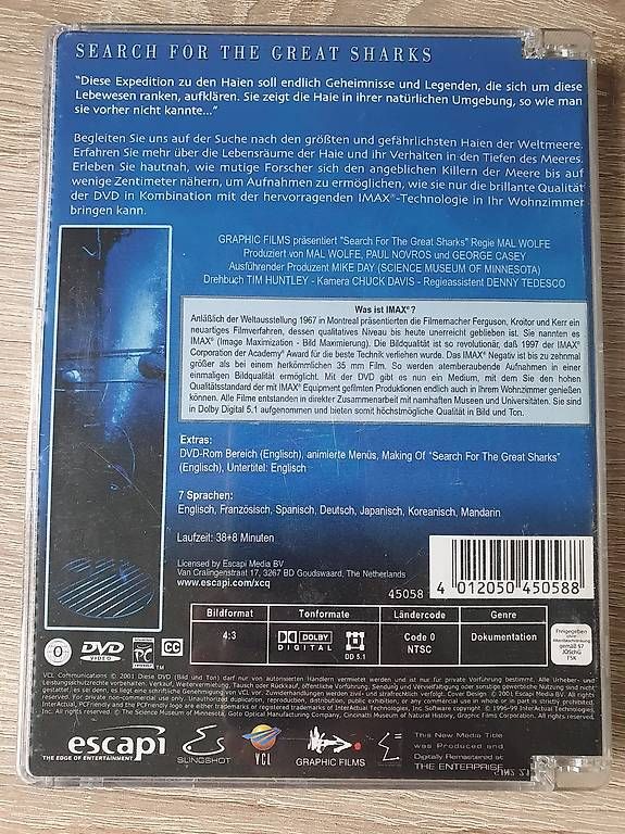 Tutti i DVDs: Search for the great Sharks DVD – Usato da Alpnach Dorf venduto da simtok77 1