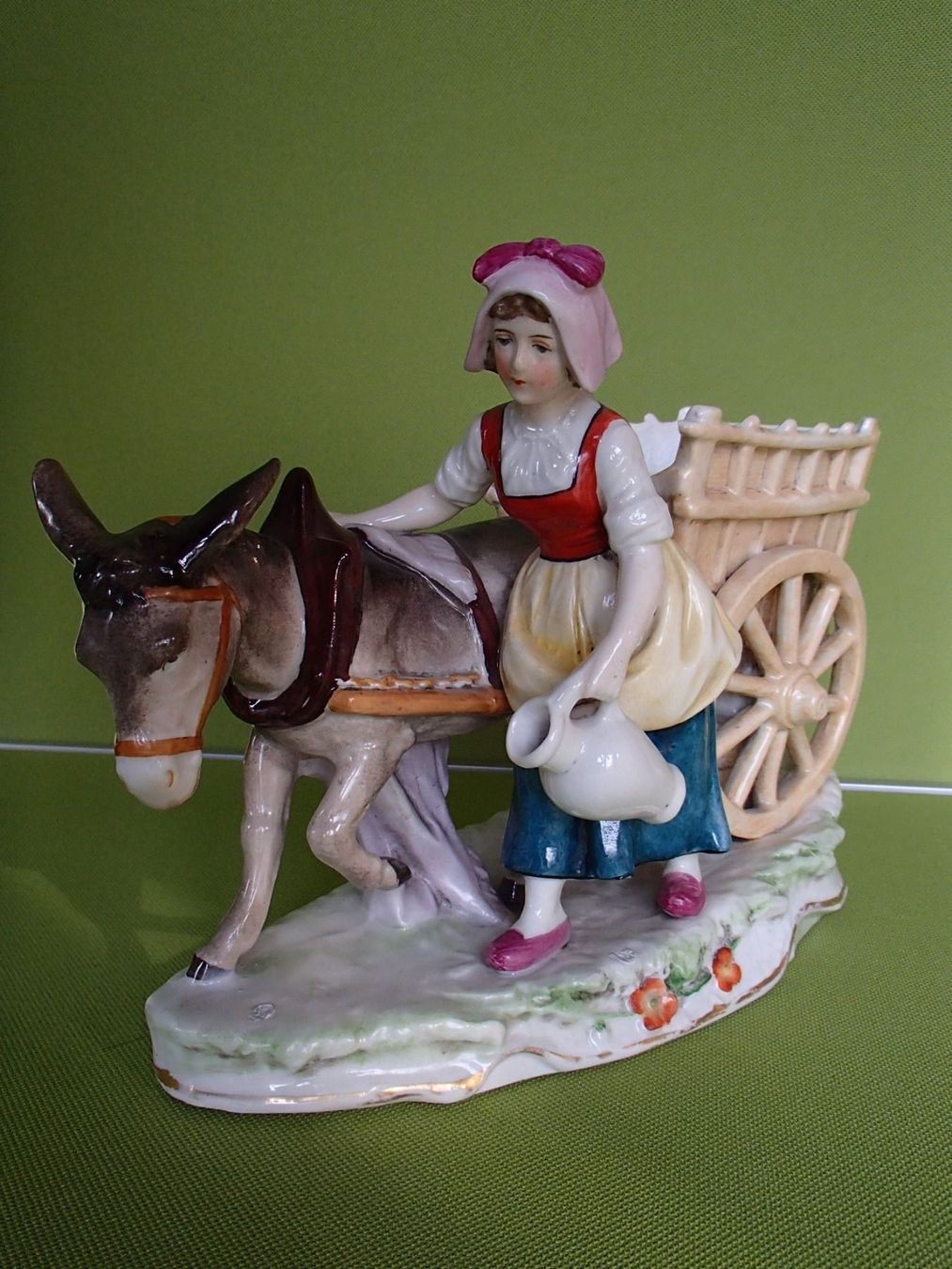Statuette: Sitzendorf Figur Bauernmädchen mit Esel – Usato da Schöfflisdorf venduto da pullux 6