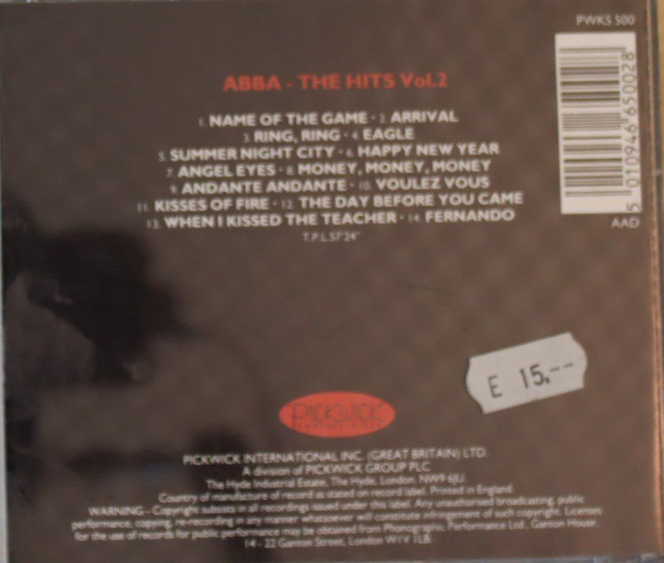 CDs: Abba – The Hits 2 – D'occasion à Luzern par CONTENTI 2