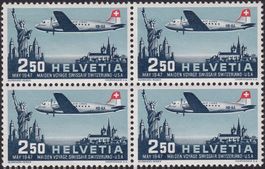 1947, F42 mit weissem BODEN/ Silhouette, ** 4er, Kat: 400.-+