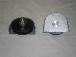2 Umlenkrollen Ø 81mm , mit Schutz