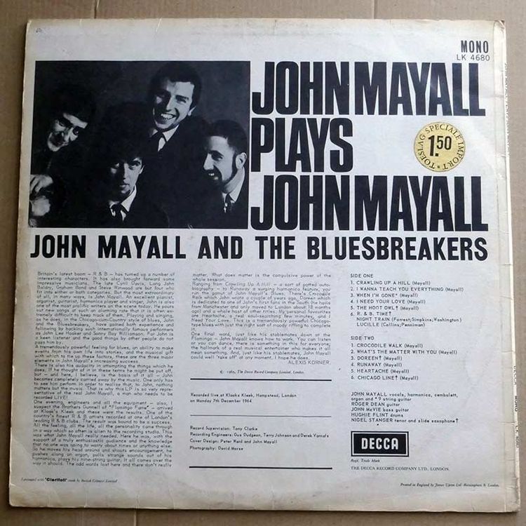 John Mayall John Mayall Plays John Mayall UK 1965 Kaufen auf Ricardo