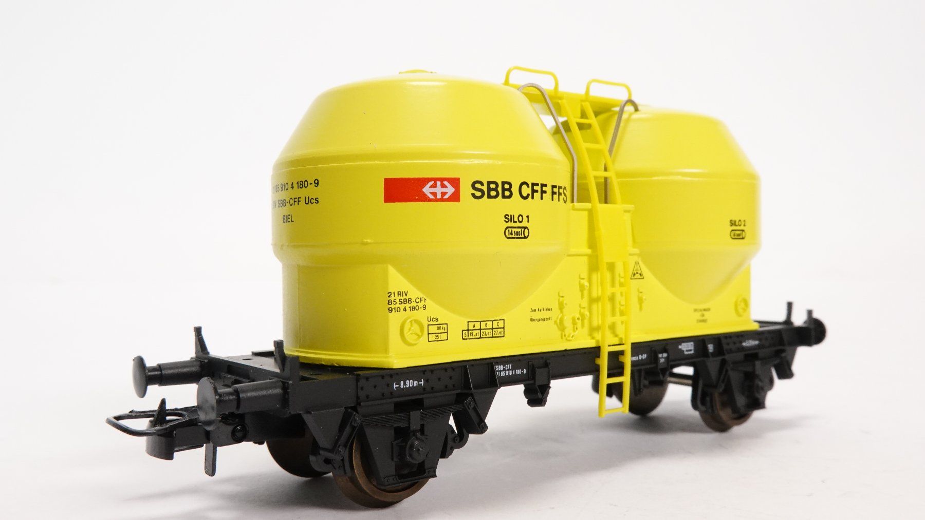 Lima Modellini di ferrovie: e55 Lima SBB UCS Silowagen gelb – Usato da Thun venduto da evinka_gmbh