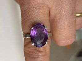 Ring Silber 925 mit natürlichen Amethyst