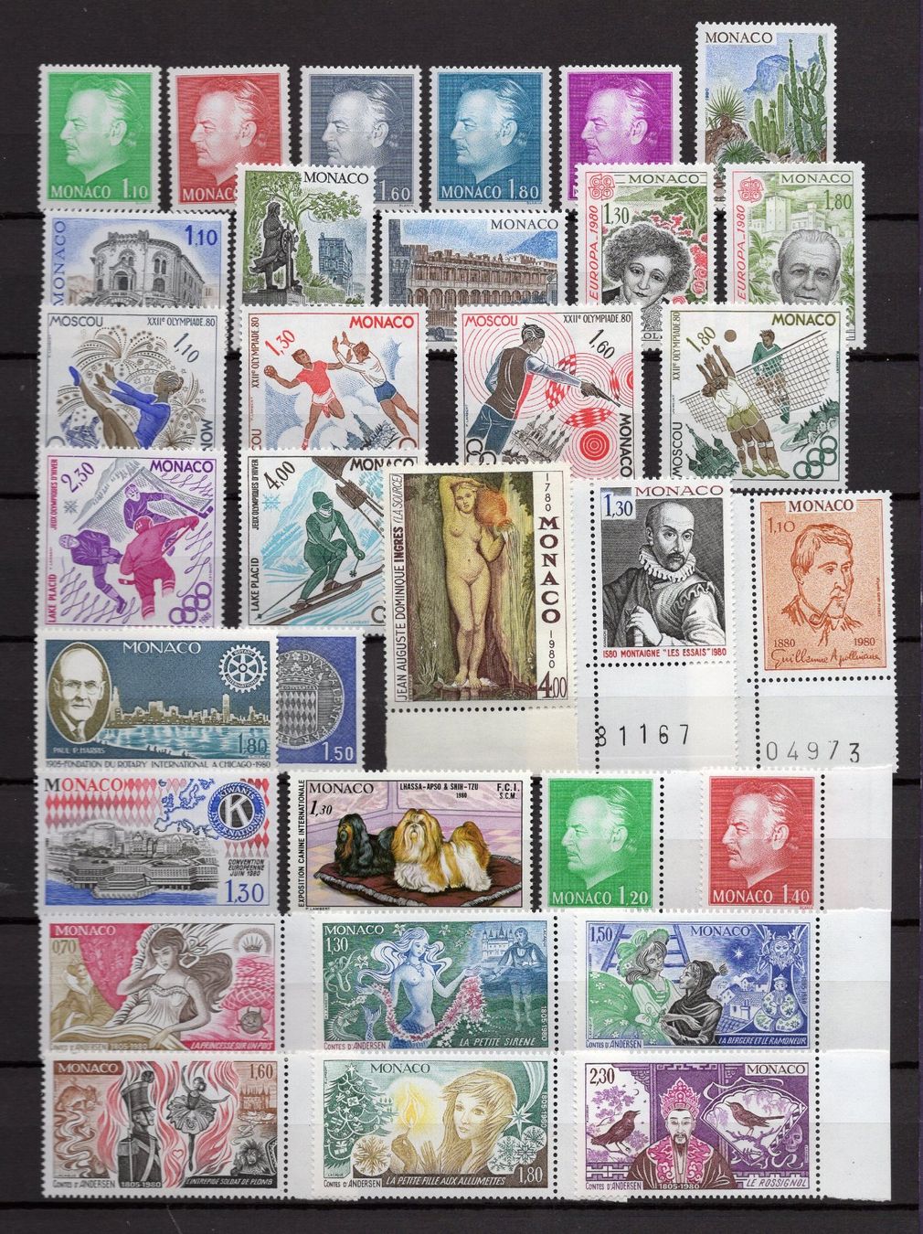 Alle Briefmarken: R6247  /  MONACO 1980 année complète neuve XX – Neu (gemäss Beschreibung) aus Ste-Croix von MONT-TAGNAC
