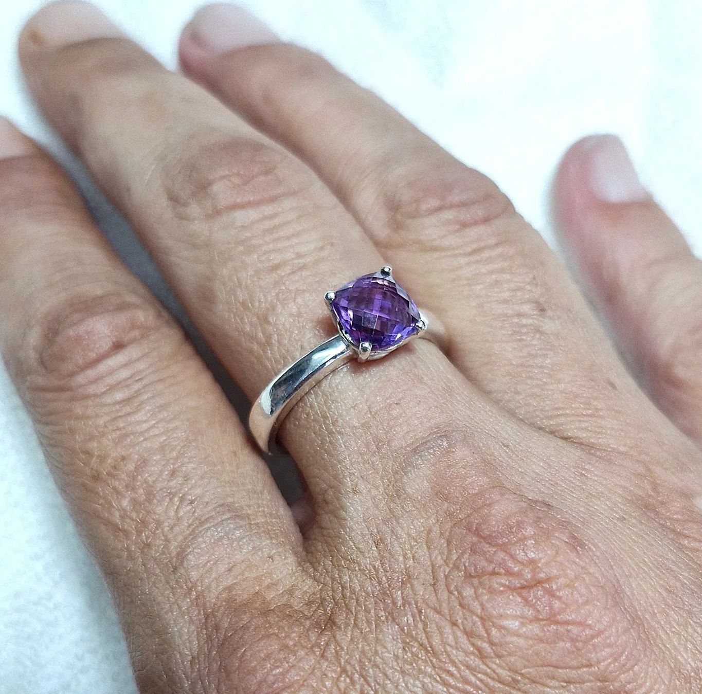 Ringe: Amethyst Ring in Silber aus der Goldschmiede – Neu und originalverpackt aus Zürich von GOS08 6