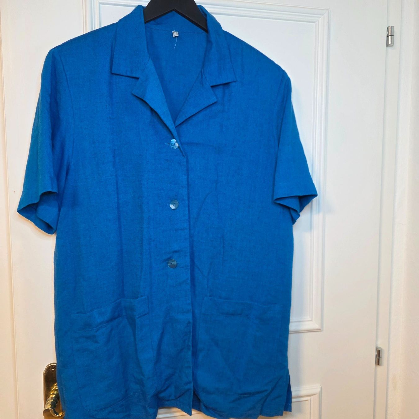 Camicette: Vintage blaue Bluse oversized mit Schulterpolstern – Usato da Wald ZH venduto da CapLux 5