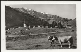 AK 1960 Urnerboden-Klausenstrasse mit Claridenkette