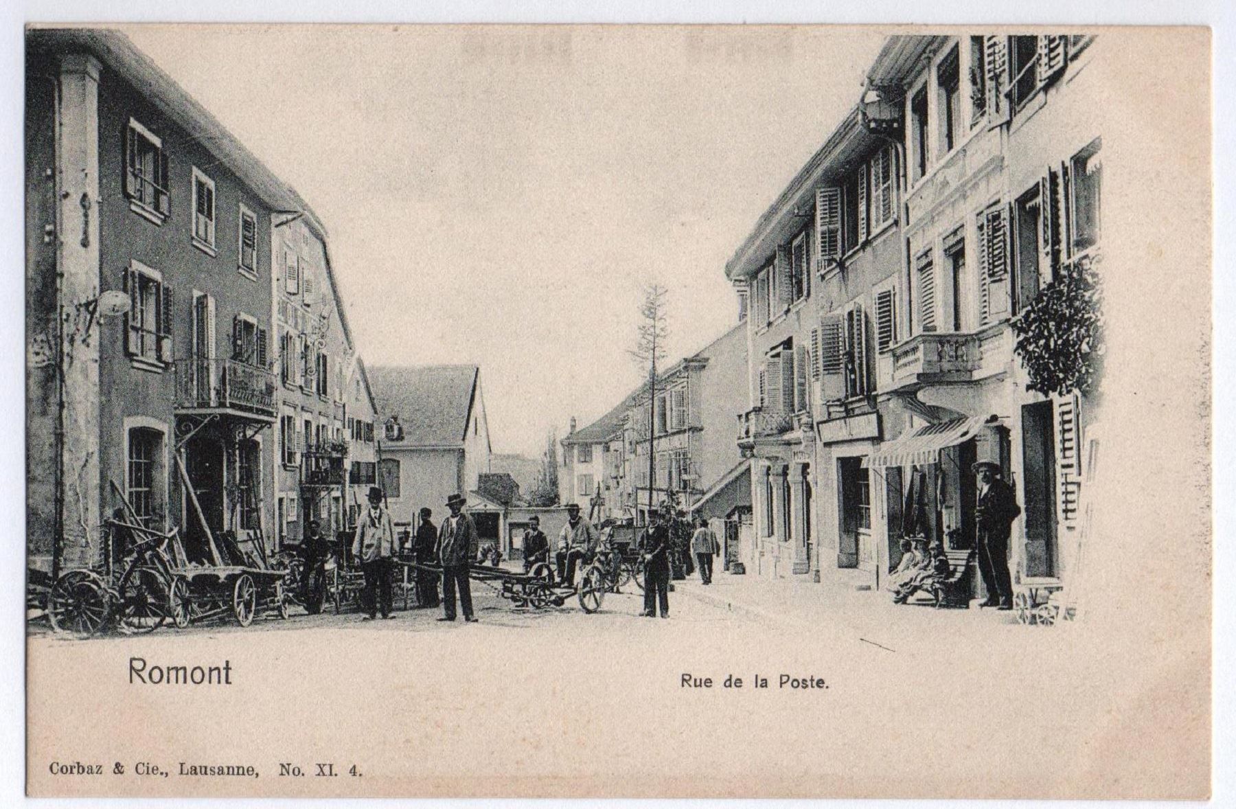 Ansichtskarten: ROMONT Rue de la Poste animée – Neu (gemäss Beschreibung) aus Jona von philajona