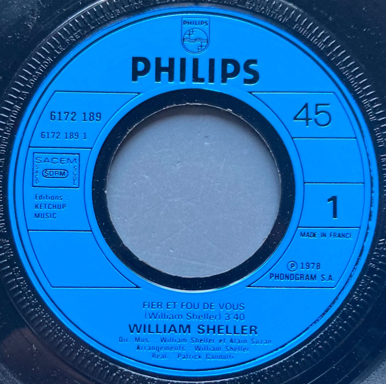 Dischi in vinile: WILLIAM SHELLER - FIER ET FOU DE VOUS – Usato da Poliez-Pittet venduto da Newtown-Records 2