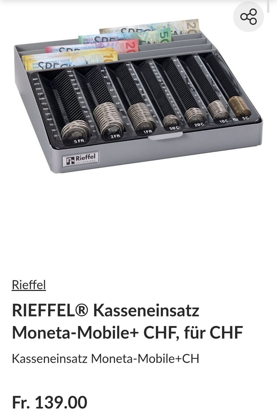 Registratore di cassa: Kasseneinsatz Rieffel – Usato da Hochdorf venduto da lor_27