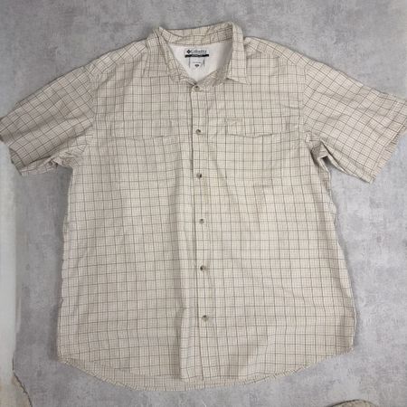 Chemise Columbia carreaux beiges légère - Taille XXL
