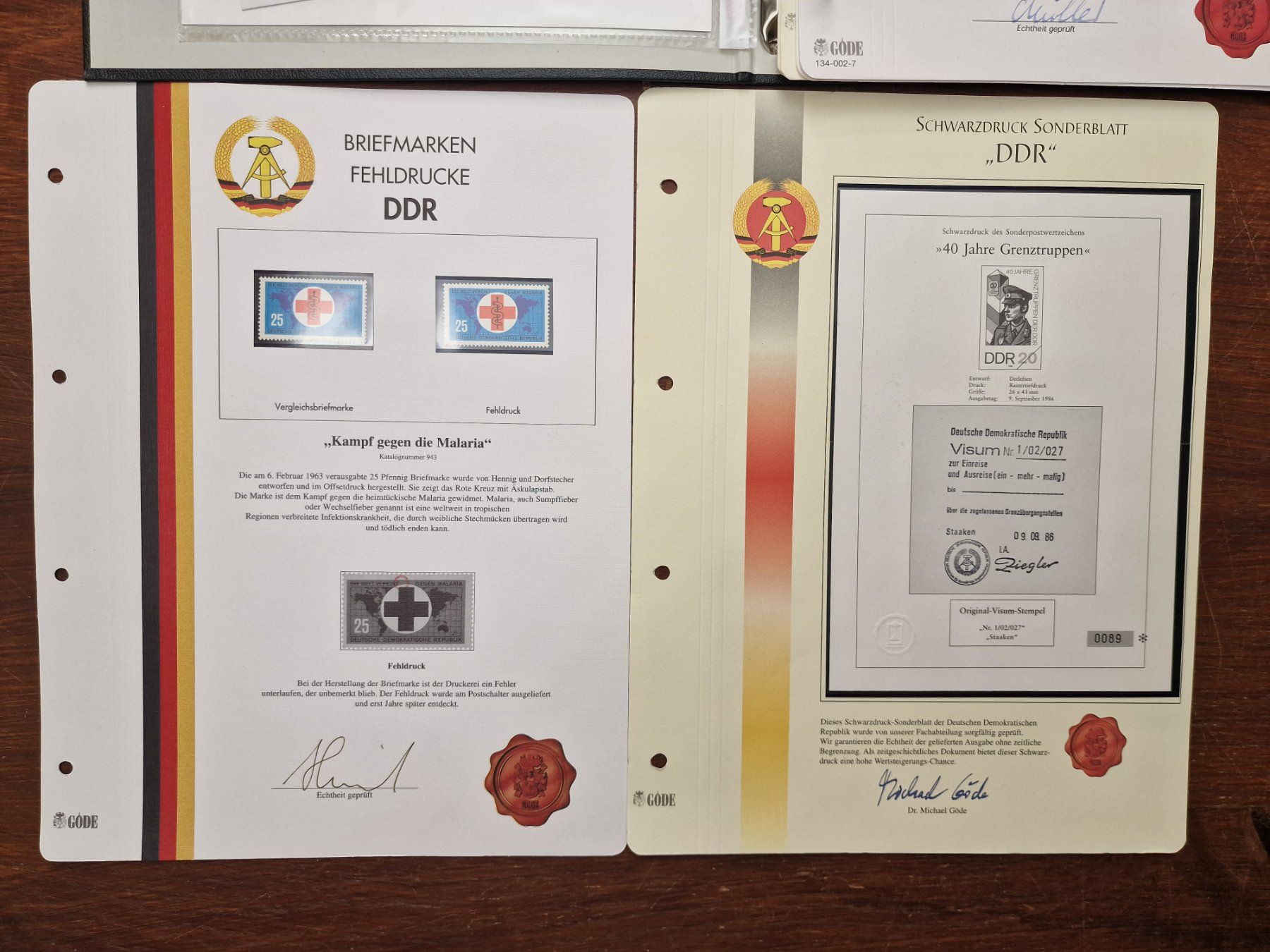 Tous les timbres: FEHLDRUCKE DDR & BRD 1986-2000 mit Nummerierung – D'occasion à Aesch LU par briefmarken.uray 2