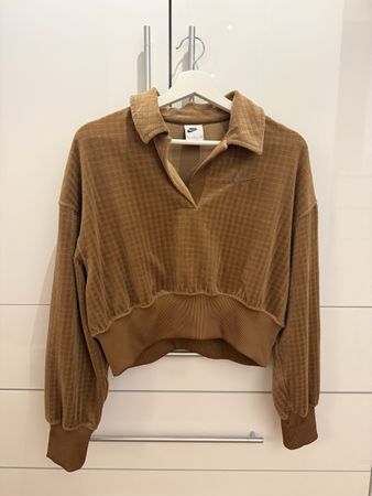 Nike Sweater Top Khaki Velvet Grösse S