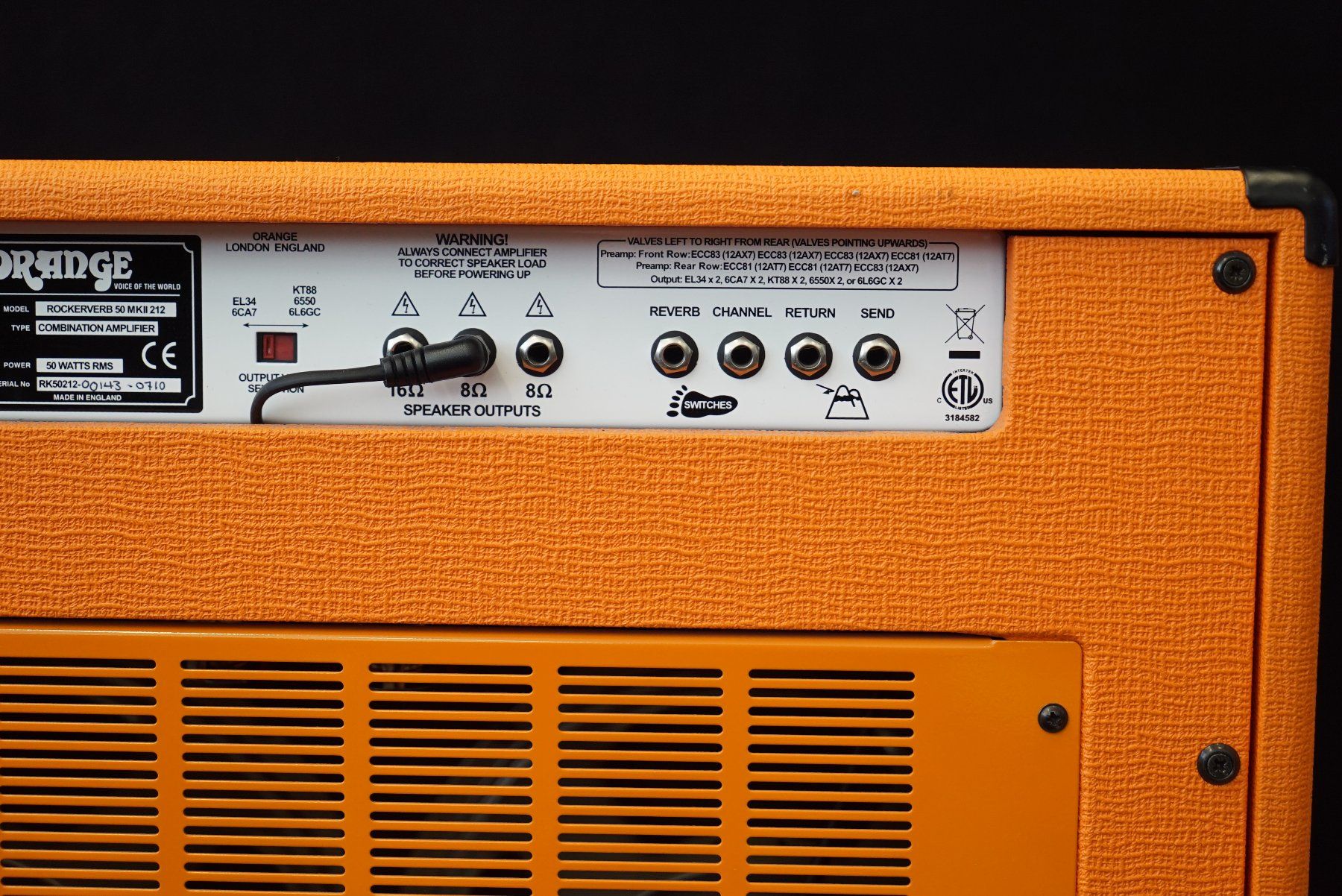 Amplificatori: Orange Rockerverb 50 MKII 212 Combo mit Case – Usato da Ortschwaben venduto da Musictrade 8