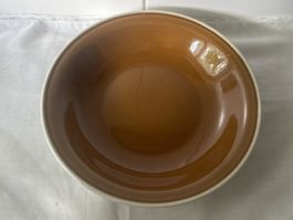 Braune Rössler Keramikschüssel, Vintage.Durchmesser 26