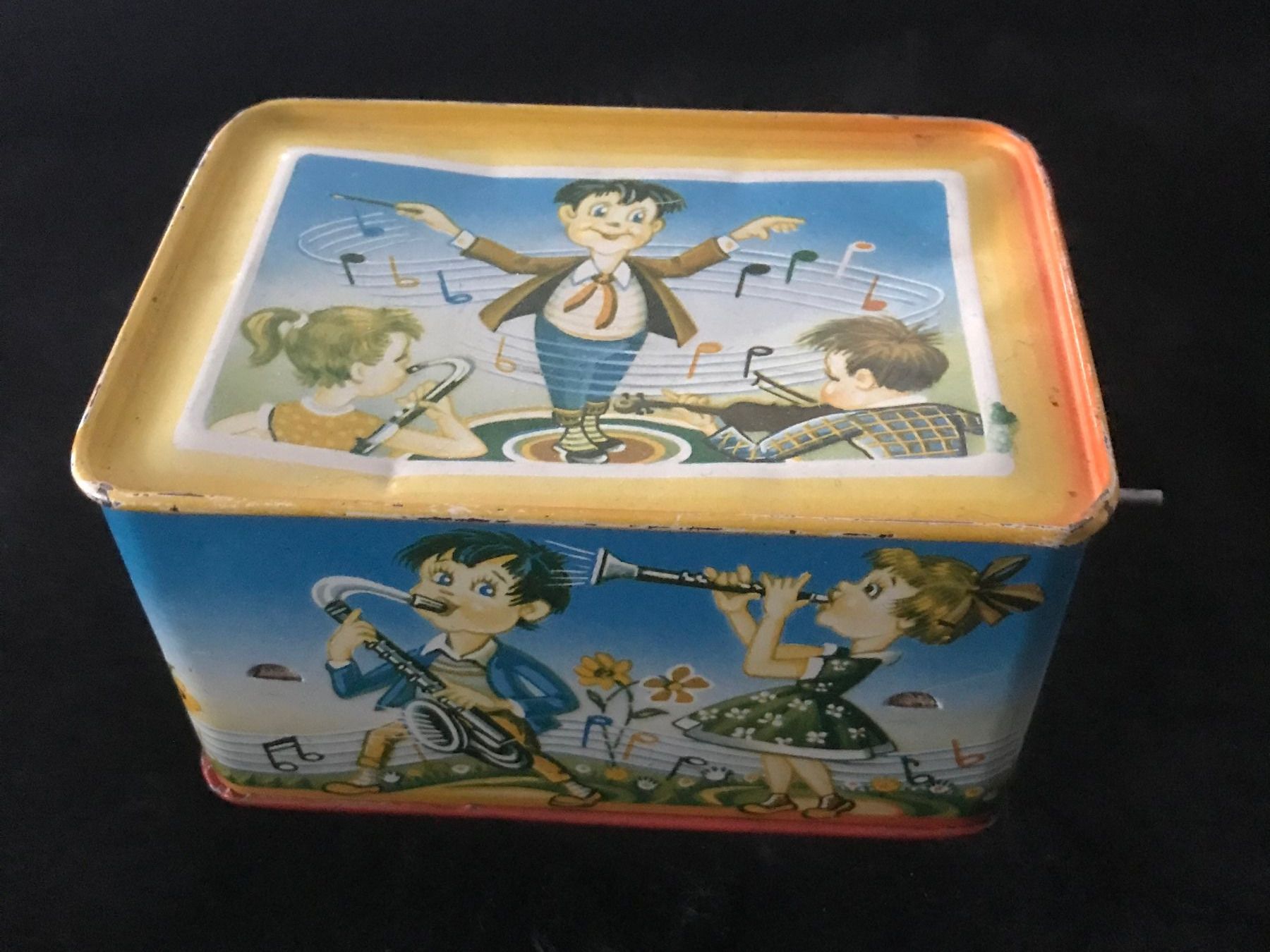 Spieldosen: Musikdose, Blechdose, Spieldose, Vintage, Retro – Gebraucht aus Kappel SO von siebenmeilenstiefel