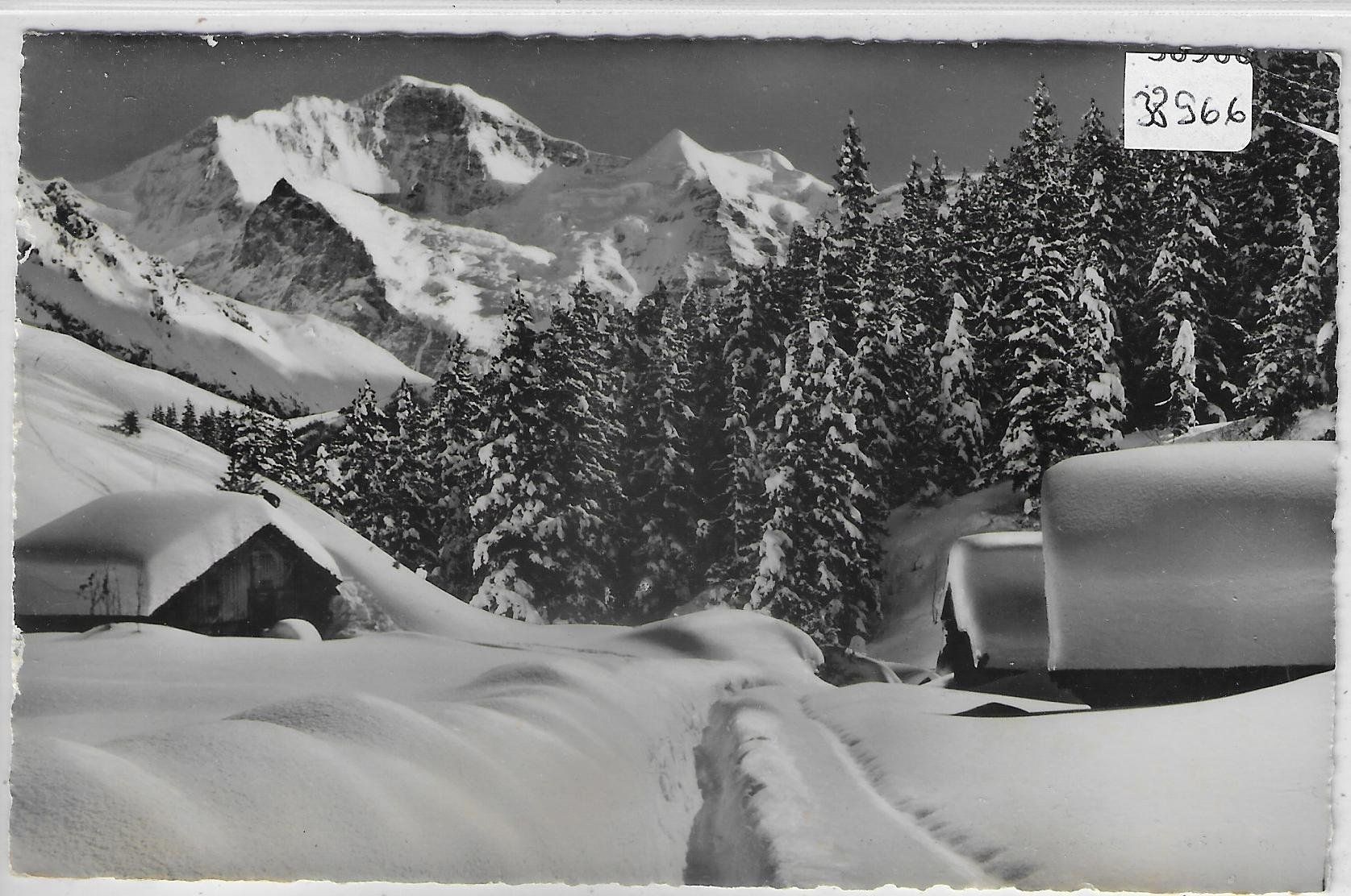 Cartoline postali: Schneelandschaft in Wengen – Usato da Ettingen venduto da Kartenplanet