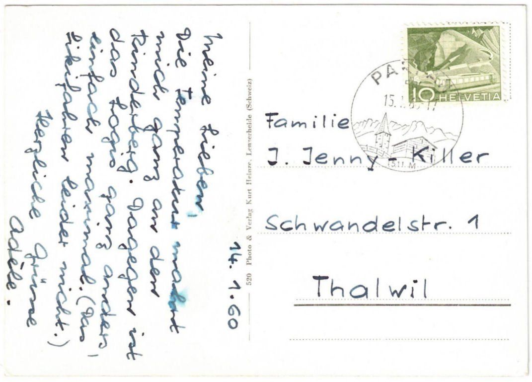 Cartoline postali: Parpan - Skilift Heimberg – Usato da Binningen venduto da Mountainrider 1