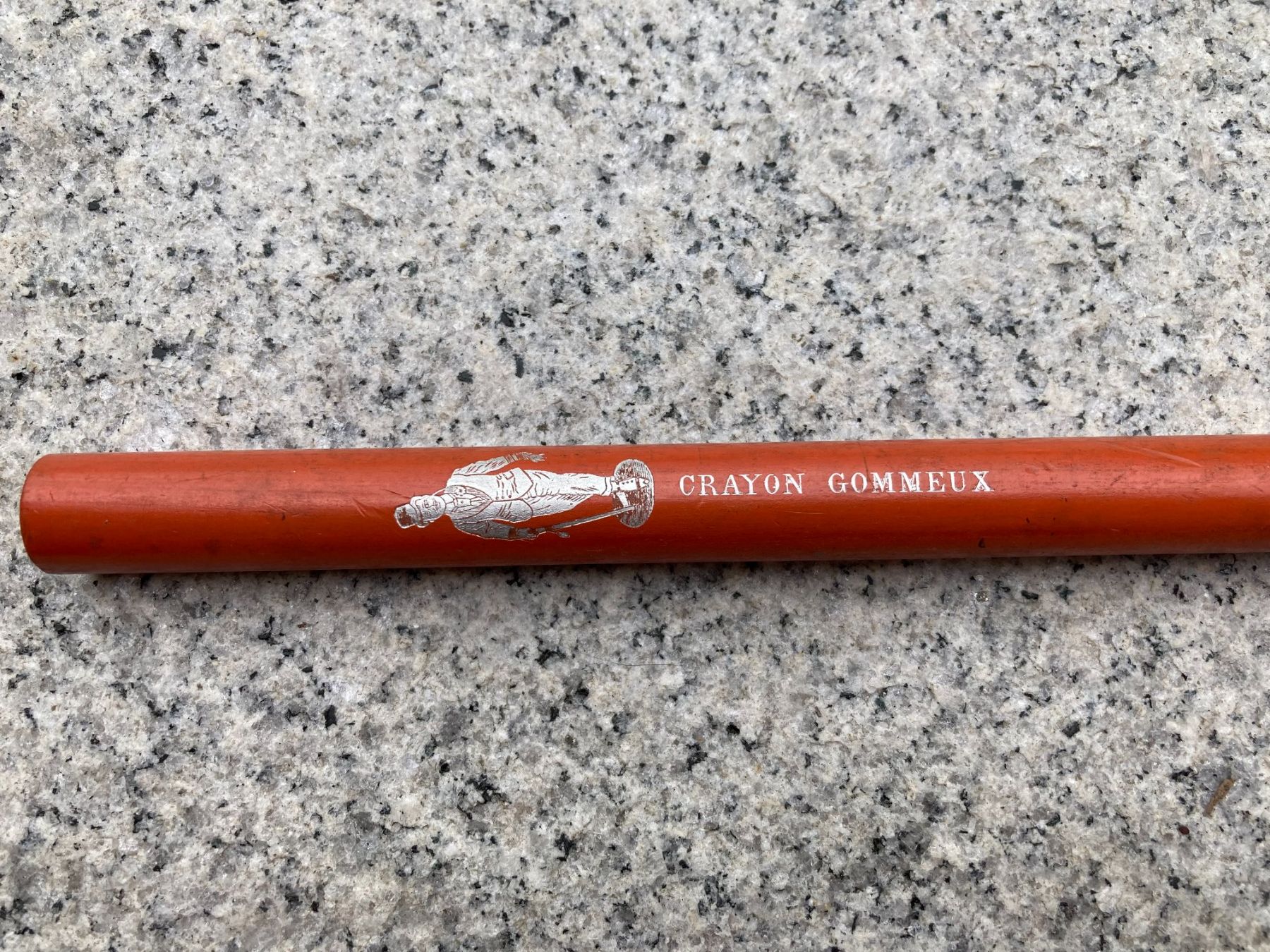 Stifte & Marker: Antiker oranger Markierstift Crayon Gommeux – Gebraucht aus Schenkon von Angelikahu 1