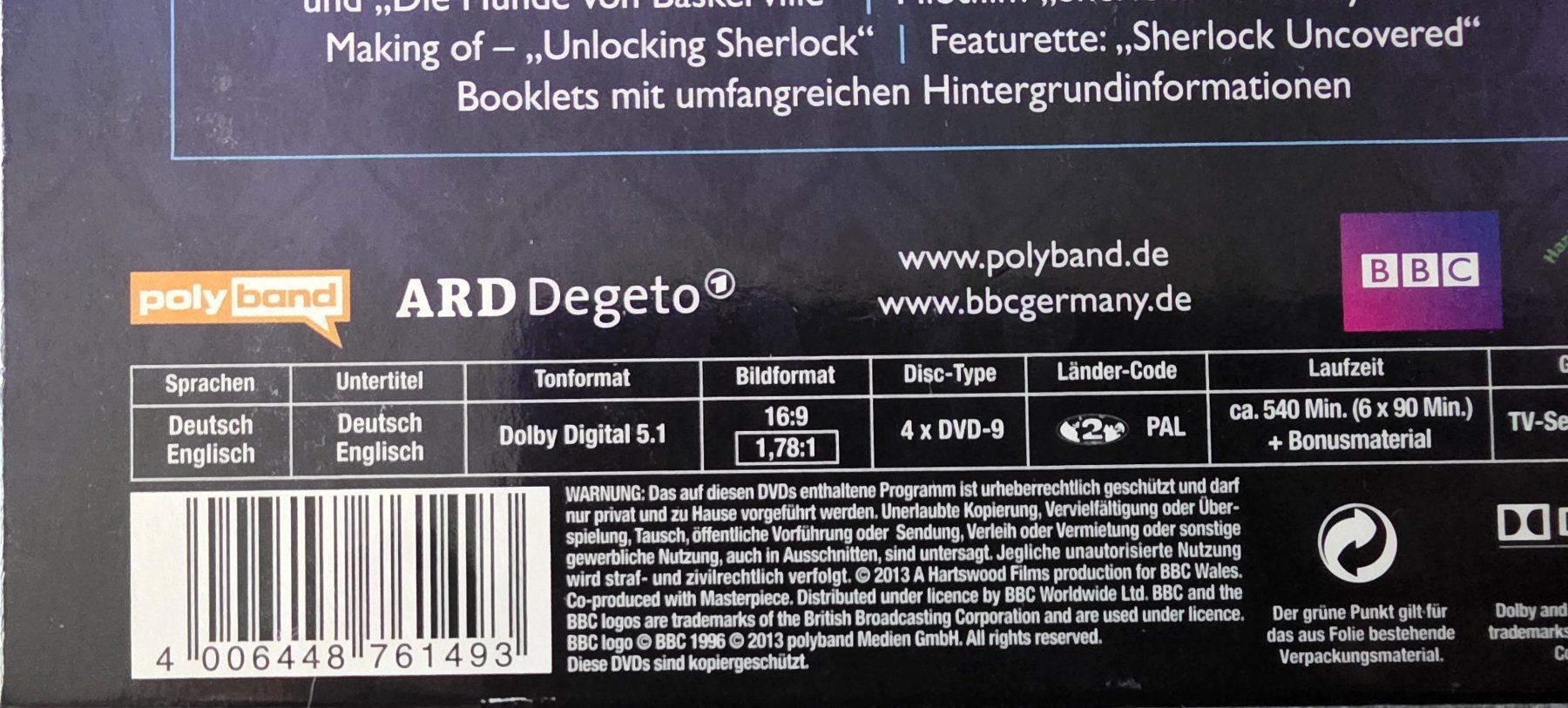 Tous les DVDs: DVD / Sherlock - Staffel 1 - 3 – D'occasion à Oetwil am See par fineli2 1